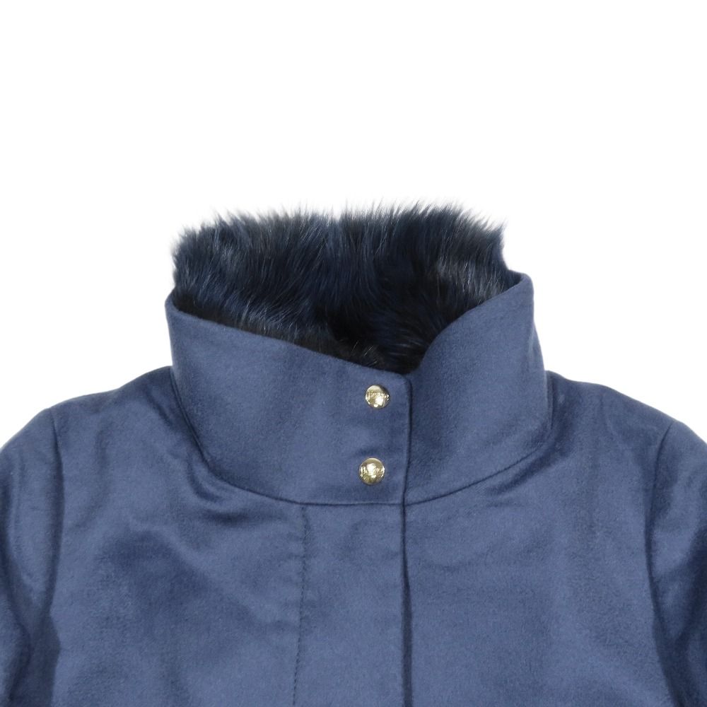 美品 Herno ヘルノ カシミヤ100％ スタンドカラーコート ロング