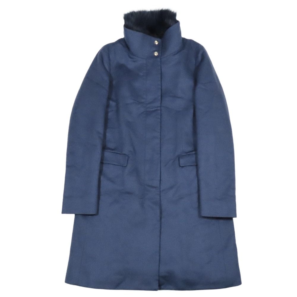 美品 Herno ヘルノ カシミヤ100％ スタンドカラーコート ロング