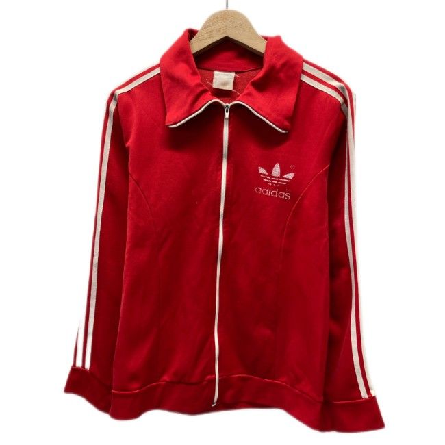 adidas トラックジャケット 90 s 90年代 ジャージ ハイネック フルジップ トラックライン ワンポイント ブランドロゴ トレフォイル プリント Wrangler ワッペン スポーツ 古着