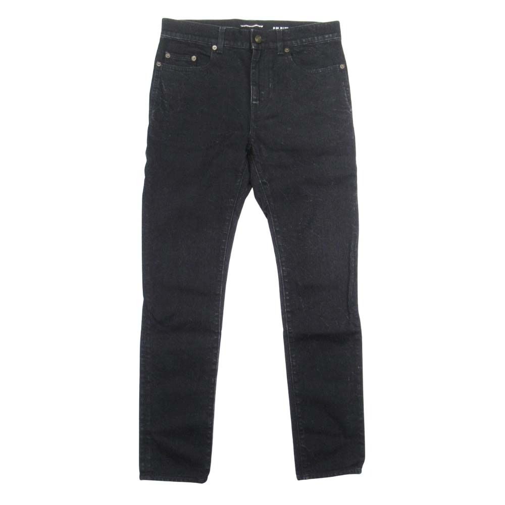 20 ss SAINT LAURENT PARIS サンローラン D 24 M|SK-MW スリム ジーンズ ブラックデニム パンツ 30 黒 メンズ 古着