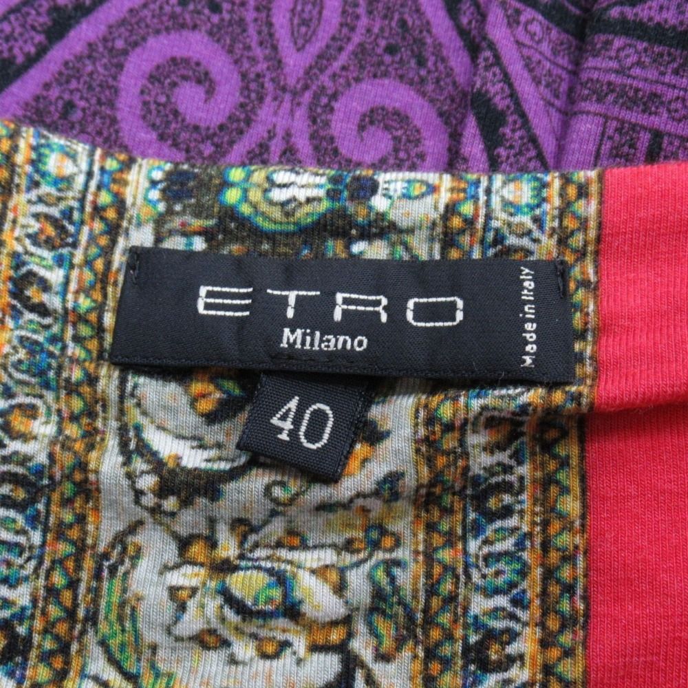 美品 ETRO エトロ カシミヤ混 ペイズリー 総柄 ワンピース ドレス
