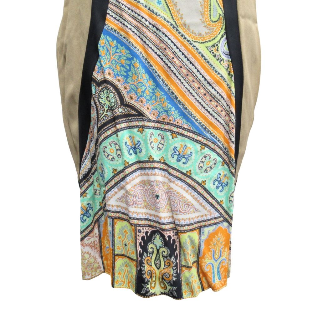 美品 ETRO エトロ シルク混 ペイズリー 総柄 ワンピース ドレス  