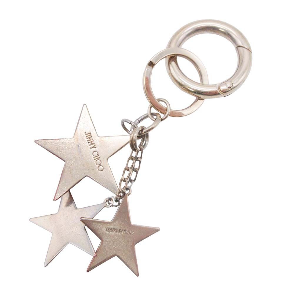 【現行】未使用品★ジミーチュウ　キーホルダー　スターキーチェーン ゴールド 星 良品 JIMMY CHOO ジミーチュウ 3連スター 星型 キーリング