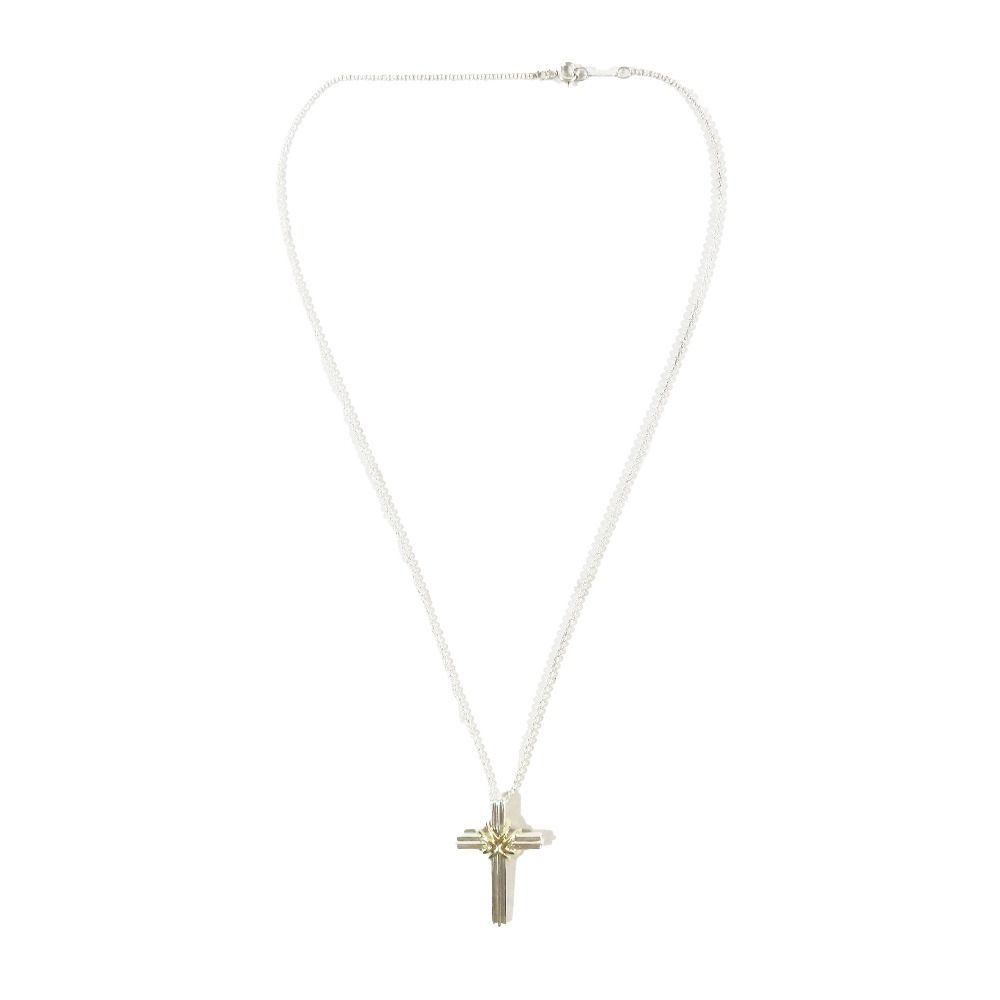 ティファニー　シグネチャー　クロス　コンビ　ネックレス　シルバー　ゴールド TIFFANY&Co.（ティファニー） Tiffany クロス ネックレス シルバー925