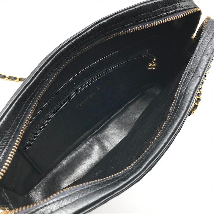 美品 CHANEL シャネル ココマーク オーストリッチ レザー ヴィンテージ チェーン ショルダー バッグ ブラック 鞄 かばん a11423 美品 CHANEL シャネル ココマーク オーストリッチ レザー ヴィンテージ