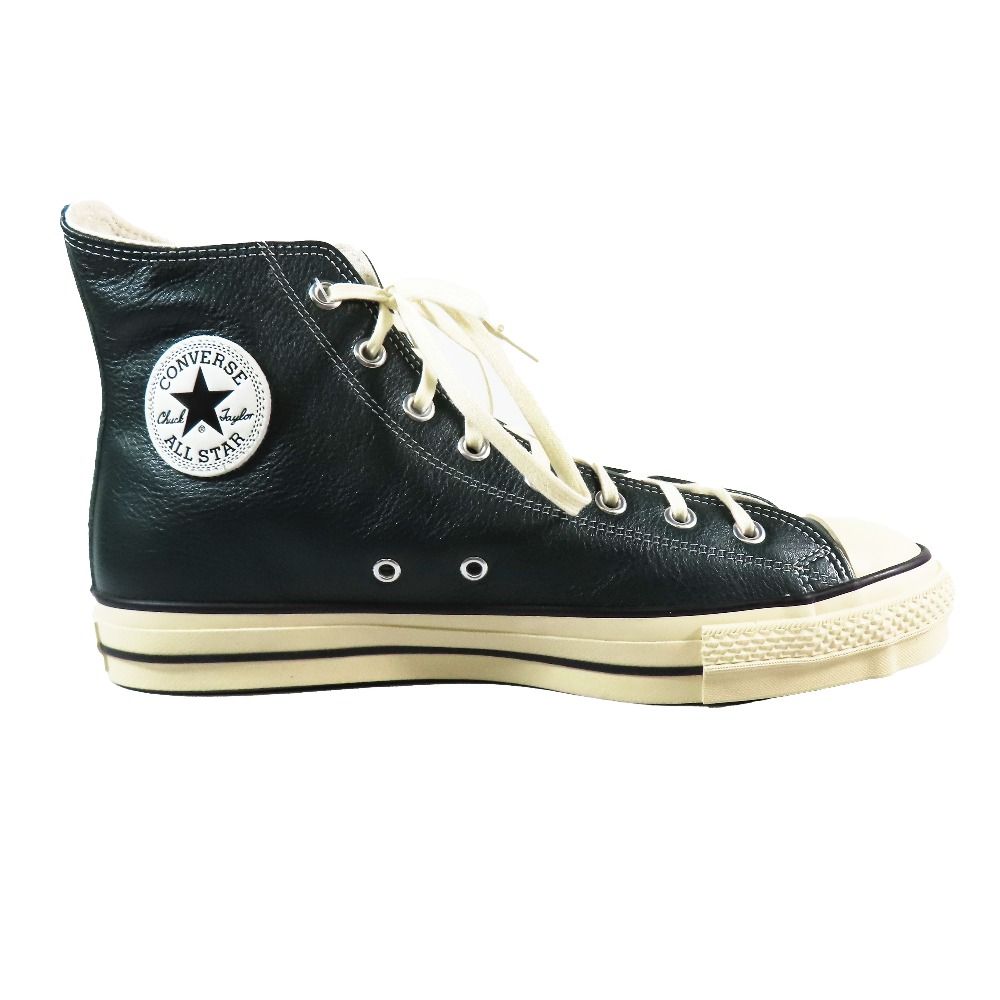 ♥ コンバース LEATHER ALL STAR J HI レザー オールスター スニーカー 日本製 靴 シューズ ディープグリーン 11.5|30 cm メンズ 古着