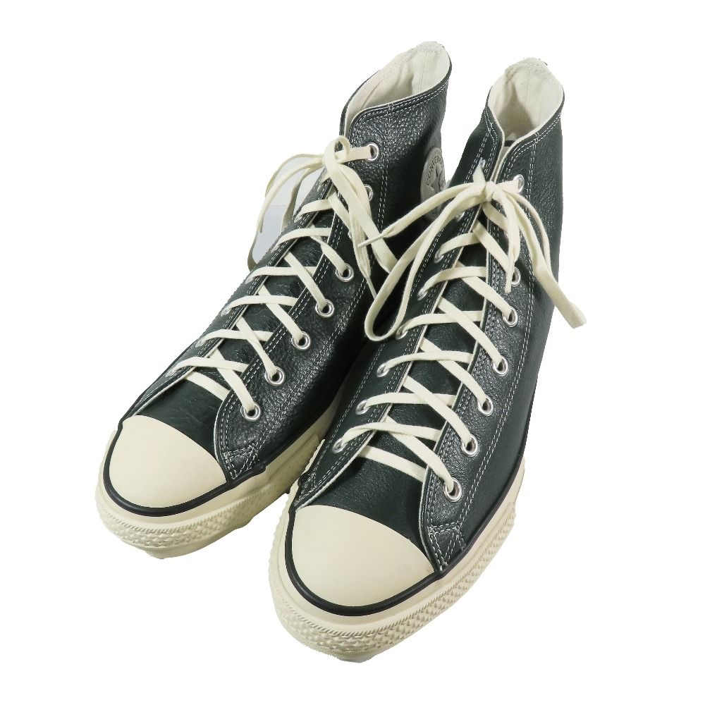  ♥ コンバース LEATHER ALL STAR J HI レザー オールスター スニーカー 日本製 靴 シューズ ディープグリーン 11.5|30 cm メンズ 古着 スニーカー 靴