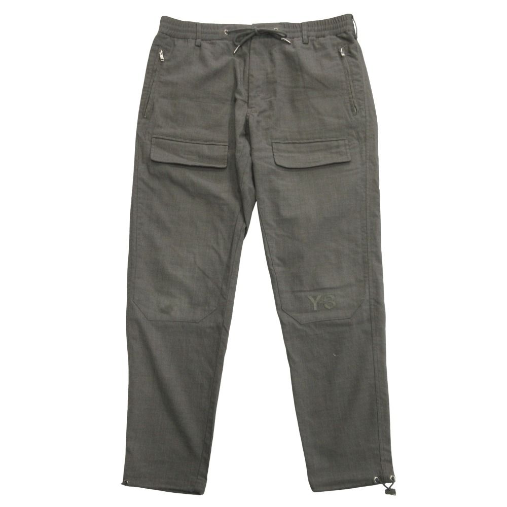 Y-3 ワイスリー YOHJI ヨウジヤマモト ジョガー パンツ イージー ウール O 54399 S グレー メンズ 古着