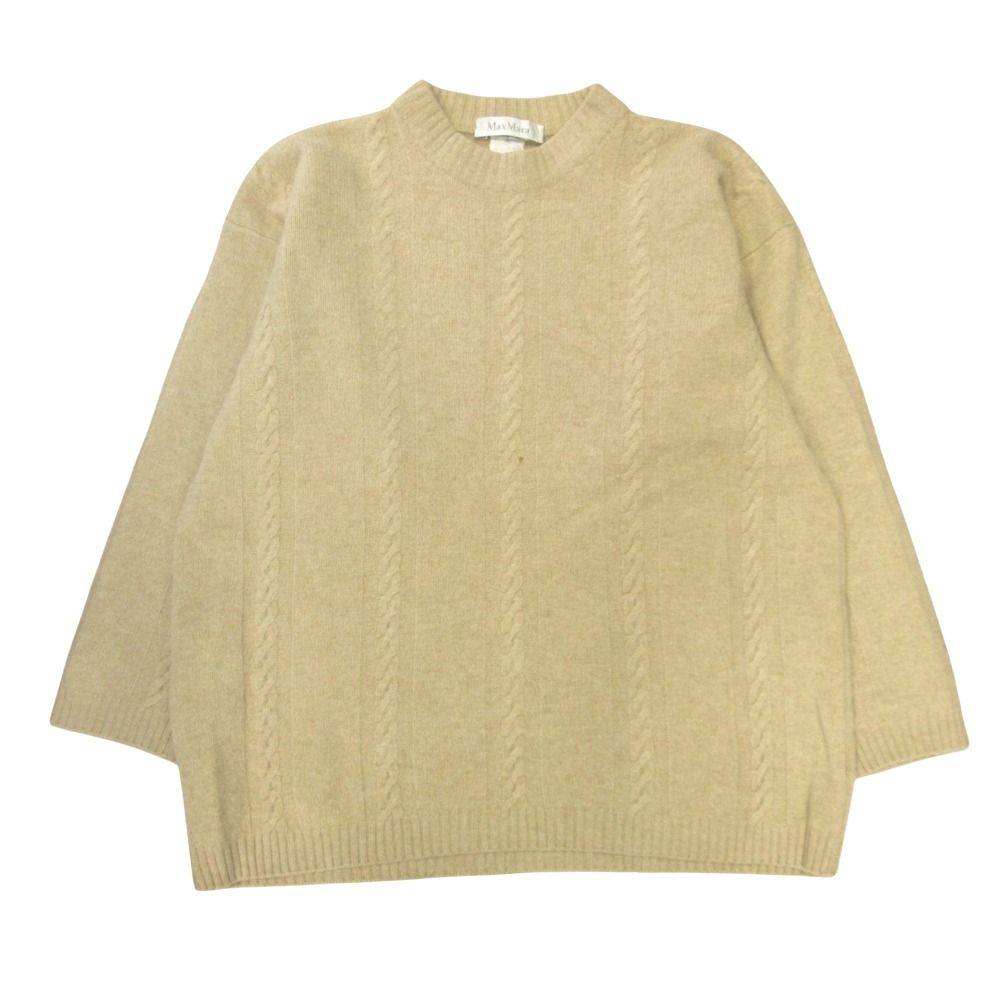 良品 Max Mara マックスマーラ 白タグ ケーブル ニット セーター