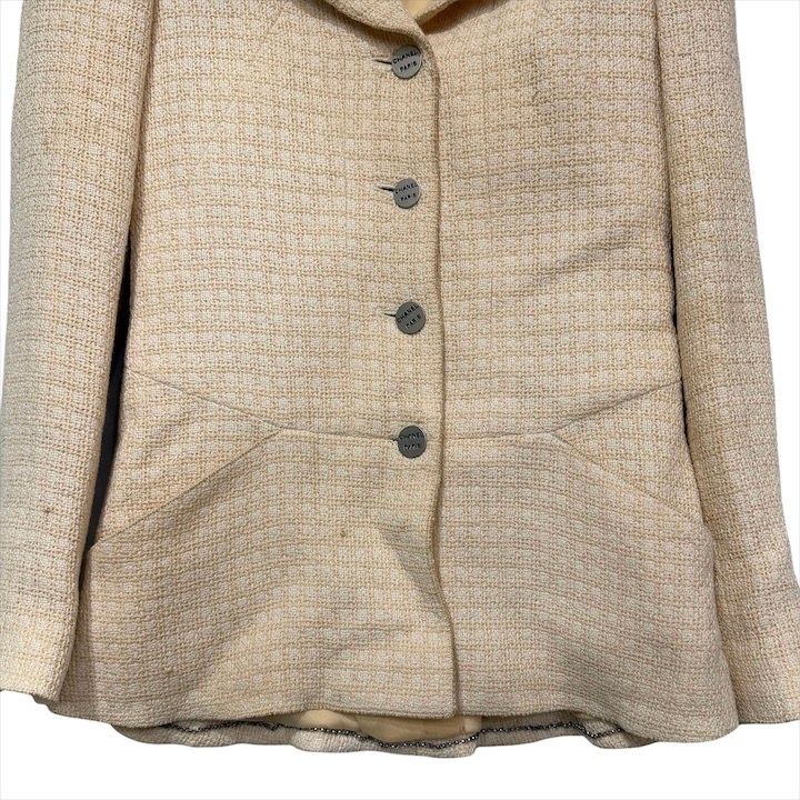 CHANEL シャネル ロゴ ボタン 00C ツイード ジャケット レディース