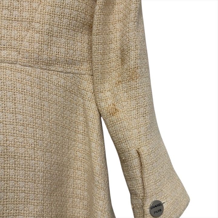 CHANEL シャネル ロゴ ボタン 00C ツイード ジャケット レディース