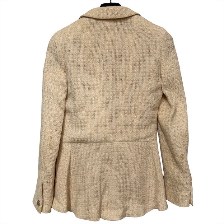 CHANEL シャネル ロゴ ボタン 00C ツイード ジャケット レディース