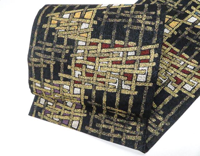 京松 袋帯 六通柄 金糸 正絹 kyo 7 b 12-480