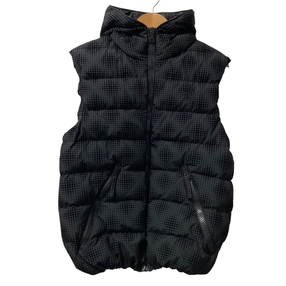 ALBERTO BRESCI アルベルトブレーシ フード付き ダウンベスト サイズ50 ブラック メンズ 古着