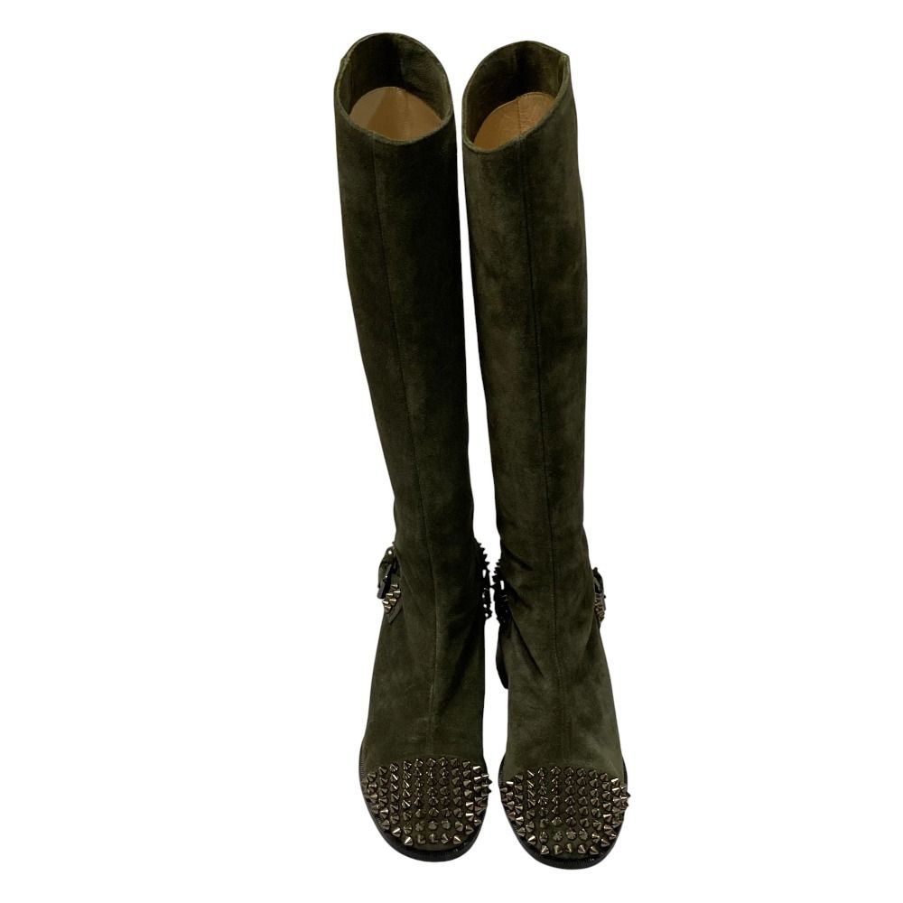 美品 Christian Louboutin クリスチャンルブタン スタッズ ロング