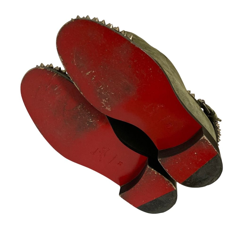 美品 Christian Louboutin クリスチャンルブタン スタッズ ロング