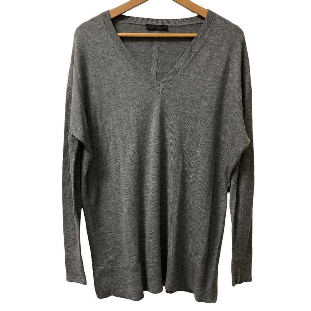 美品 THE ROW ザロウ 長袖 Vネック ニットセーター サイズM グレー