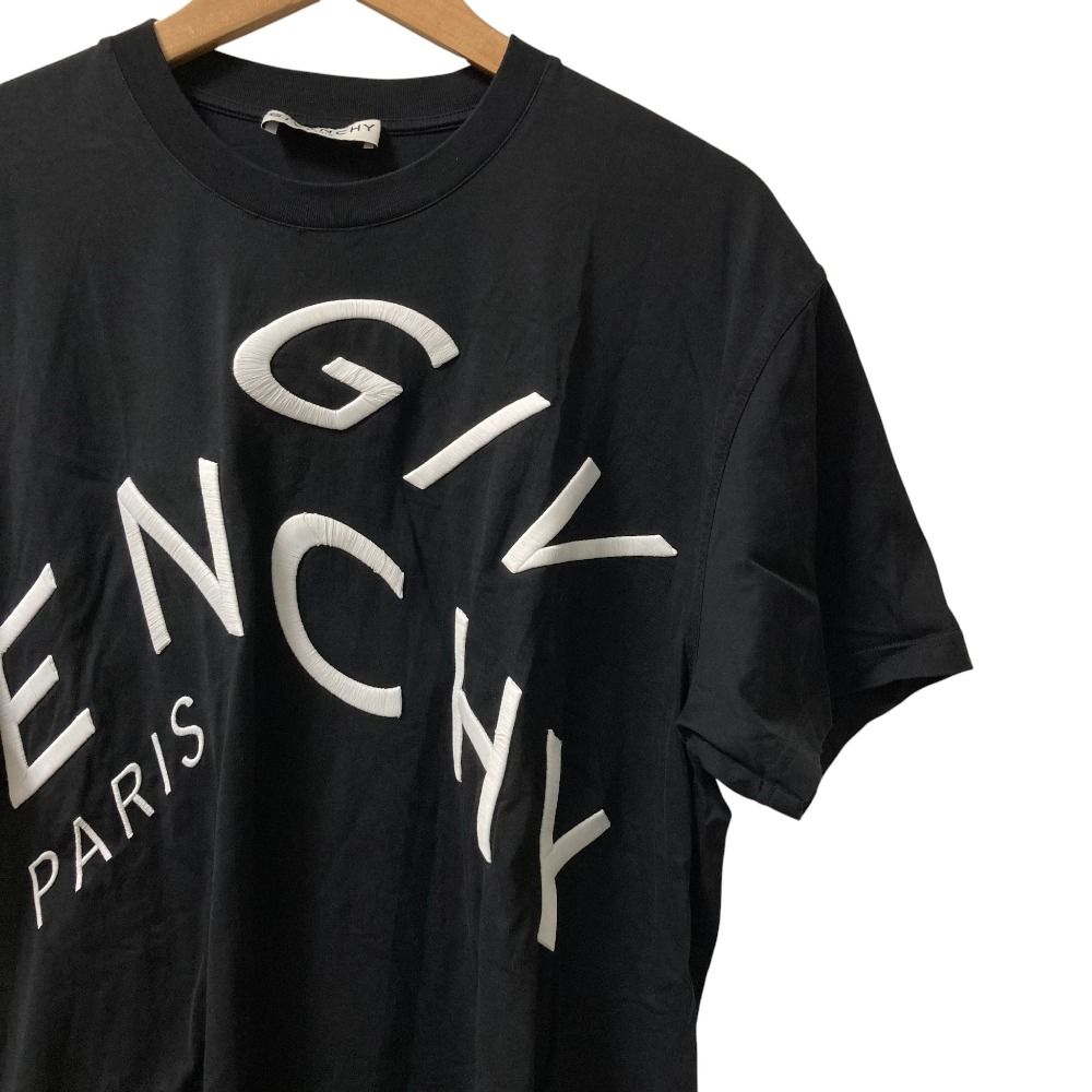 美品 GIVENCHY ジバンシー ロゴ刺繍 半袖Tシャツ BM70YD3002 サイズS