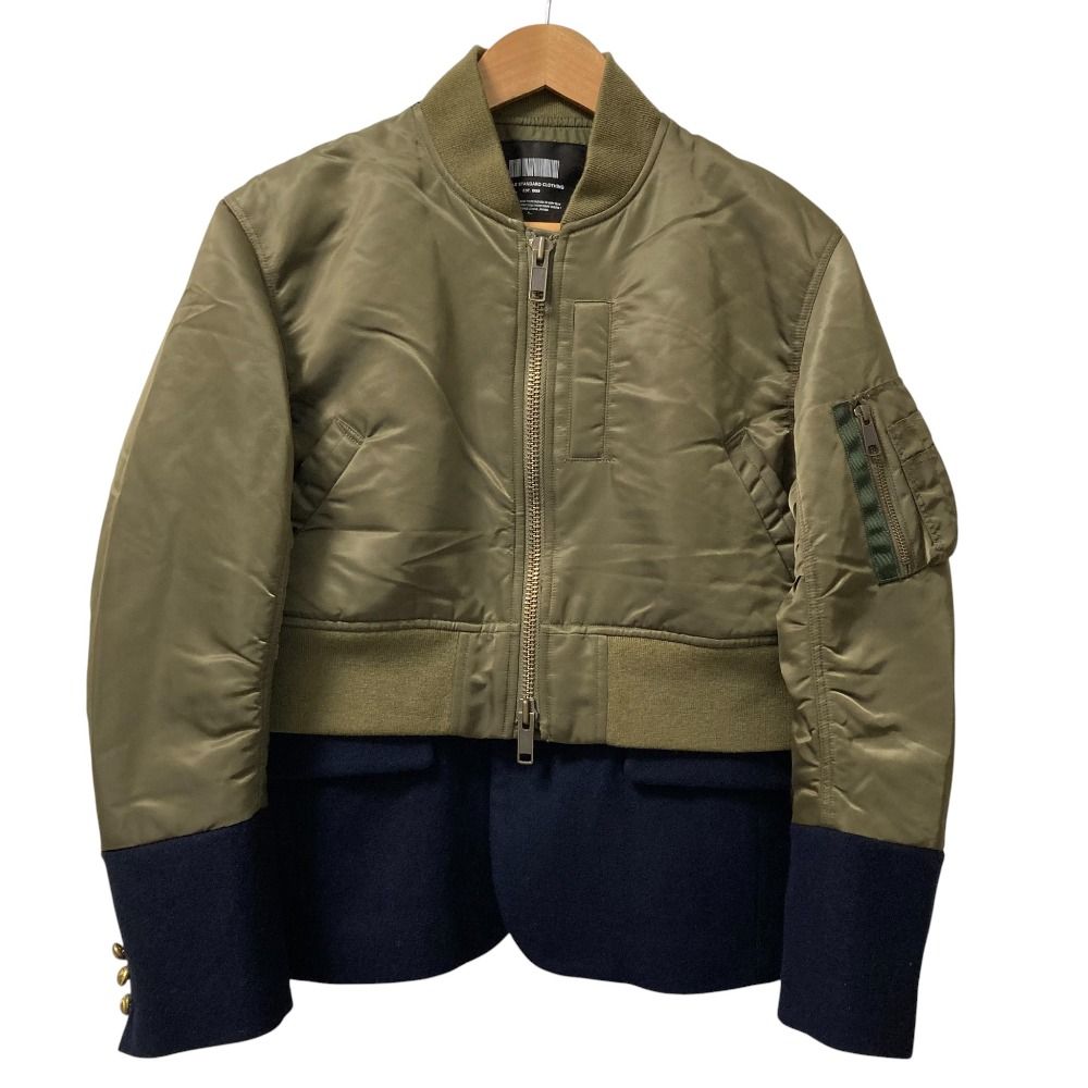 24 AW DOUBLE ダブルスタンダードクロージング ドッキングボンバージャケット サイズ36 カーキ レディース 古着