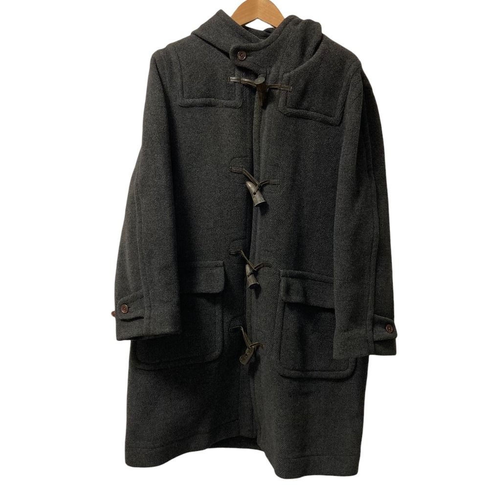 INVERTERE インバーティア ウール ダッフルコート グレー×ブラウン メンズ 古着