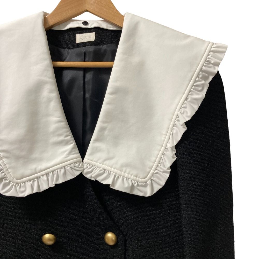 美品 cygne シーニュ Michelle ウール ゴールドボタン セーラー