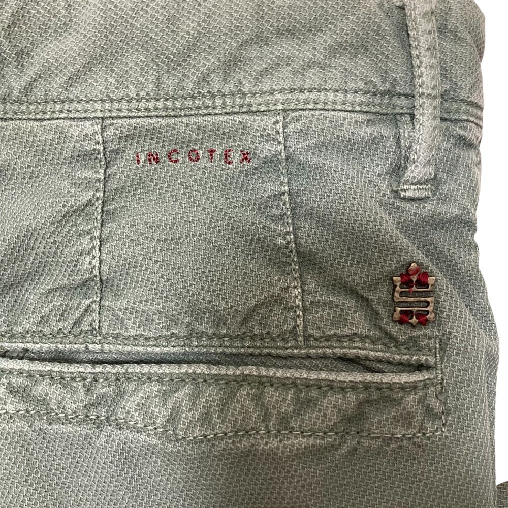 美品 INCOTEX インコテックス ウォッシュ加工 パンツ サイズ3 グリーン