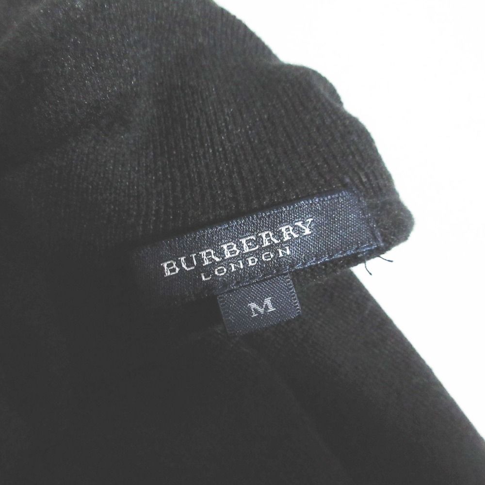 BURBERRY LONDON(バーバリーロンドン) デニムドッキング ニットジャケット レディース  2【中古】【ブランド古着バズストア】 美品 BURBERRY LONDON バーバリーロンドン ハイネックシルクカシミア