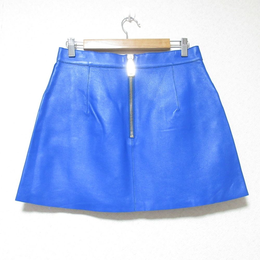 美品 DSQUARED2 ディースクエアード ラムレザーショートスカート 44