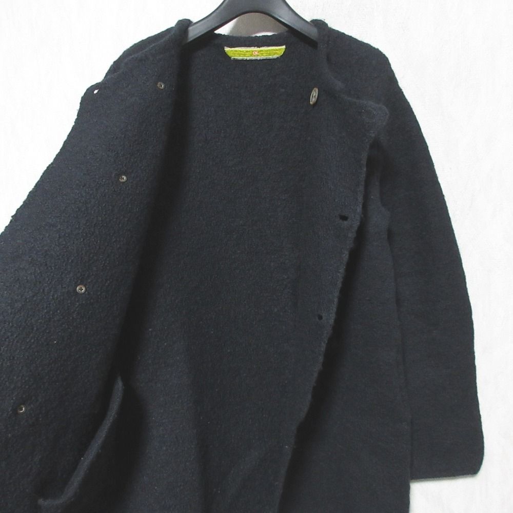 良品 45R フォーティファイブアール ダブルブレスト ウール ノーカラー