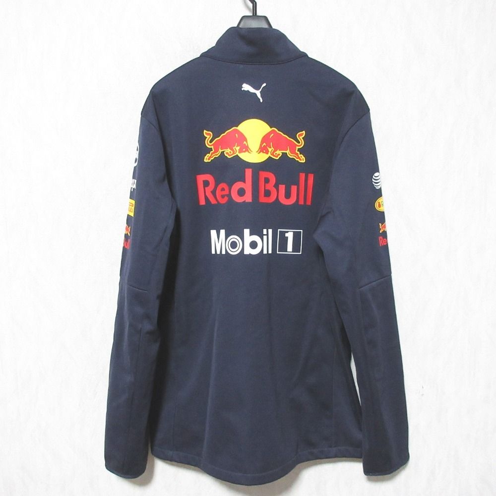 PUMA プーマ レッドブル F 1 レーシング スウェット パーカー ジャケット スポンサーロゴ サイズS ネイビー メンズ 古着