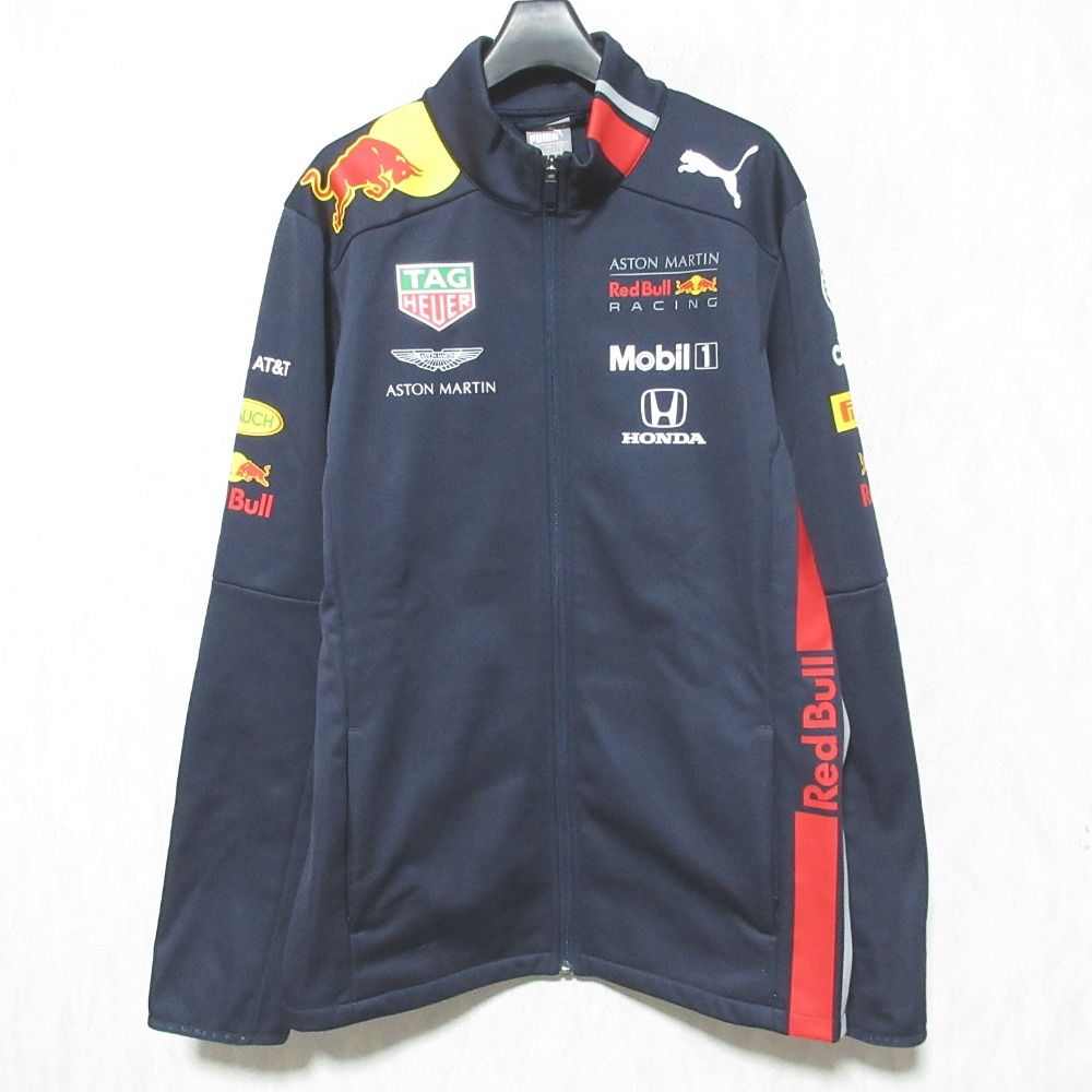 PUMA プーマ レッドブル F 1 レーシング スウェット パーカー ジャケット スポンサーロゴ サイズS ネイビー メンズ 古着