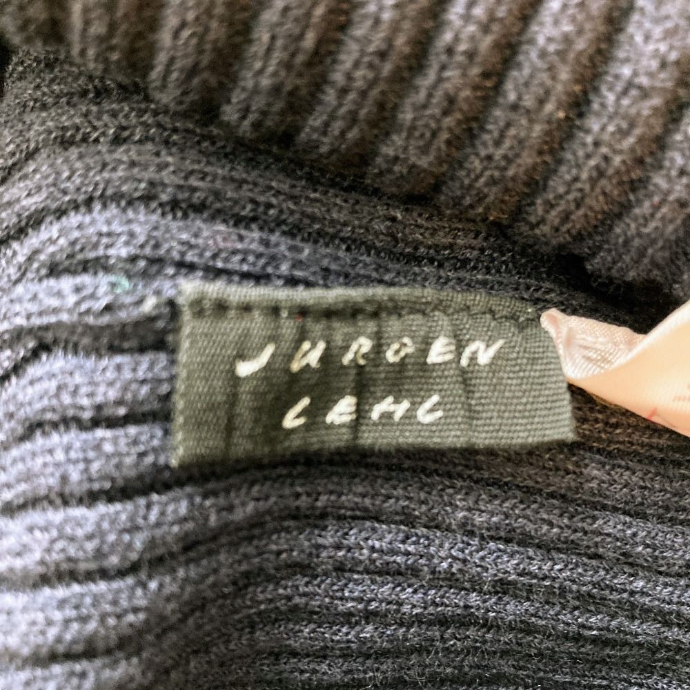 美品 Jurgen Lehl ヨーガンレール リブニットカーディガン М ネイビー
