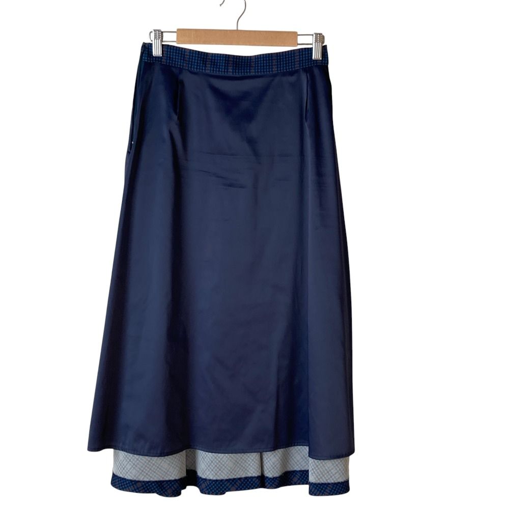 美品 MACKINTOSH マッキントッシュロンドン チェック柄ロングフレア