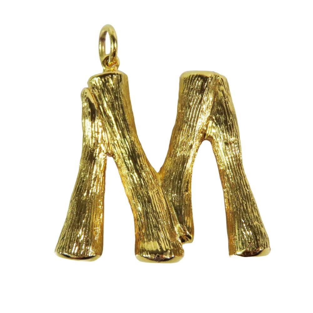 18aw 良品 セリーヌ フィービー期 イニシャル アルファベット M チャーム CELINE セリーヌ フィービー アルファベット ネックレス エム M 楽天