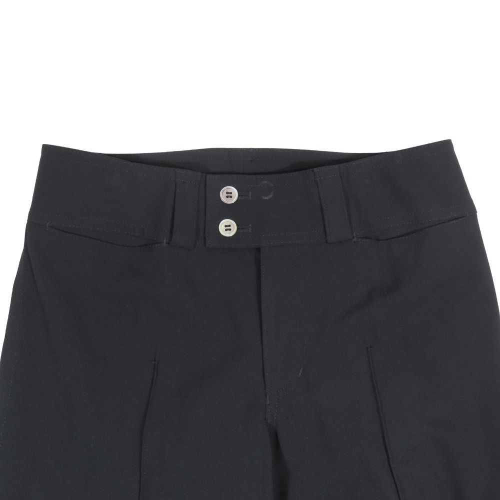 02 ss tricot COMME des GARCONS トリココムデギャルソン ウール ワイド スラックス パンツ ヴィンテージ S ブラック レディース 古着