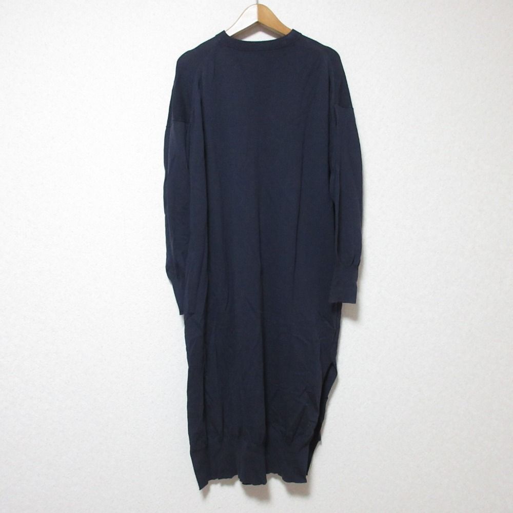 美品 YLEVE イレーヴ ニットロングワンピース サイズF ネイビー