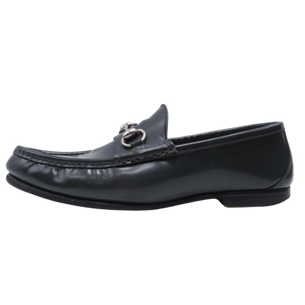 GUCCI グッチ 1953コレクション ホースビット金具 ローファー モカシン シューズ 靴 7|26.0 黒 ブラック シルバー 387598 メンズ 古着