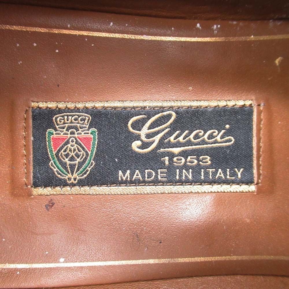  GUCCI グッチ 1953コレクション ホースビット金具 ローファー モカシン シューズ 靴 7|26.0 黒 ブラック シルバー 387598 メンズ 古着 ローファー ブーツ 革靴