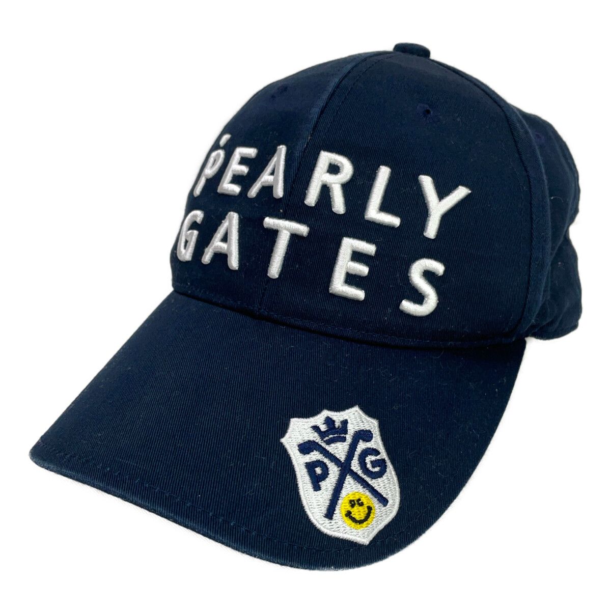 中古 パーリーゲイツ PEARLY GATES キャップ フリー 紺 ネイビー