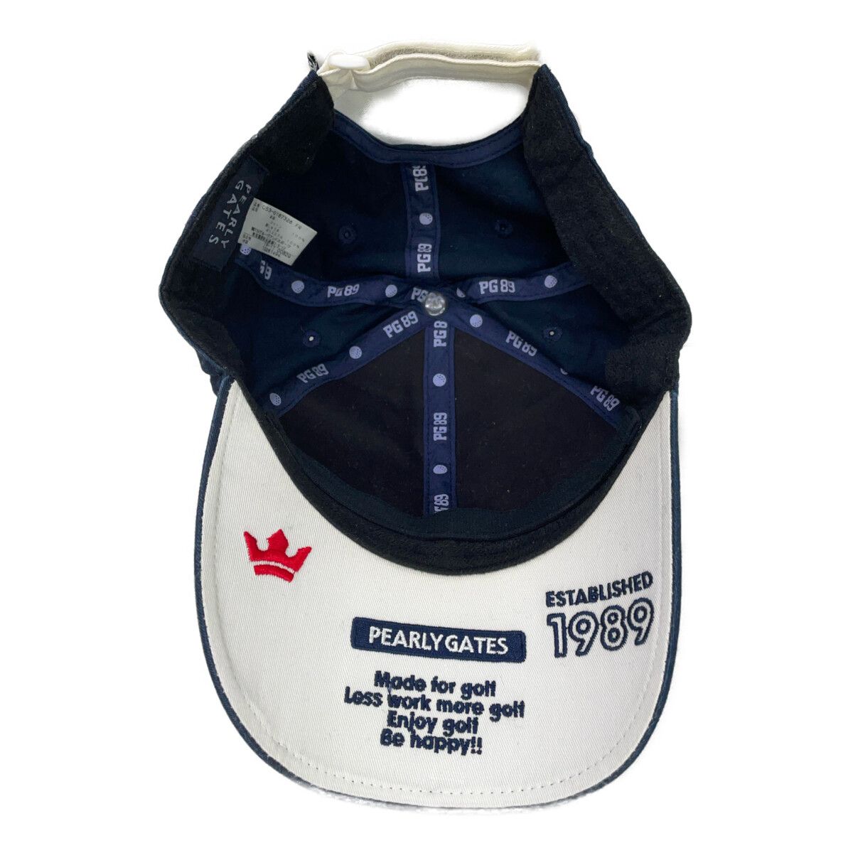 中古 パーリーゲイツ PEARLY GATES キャップ フリー 紺 ネイビー