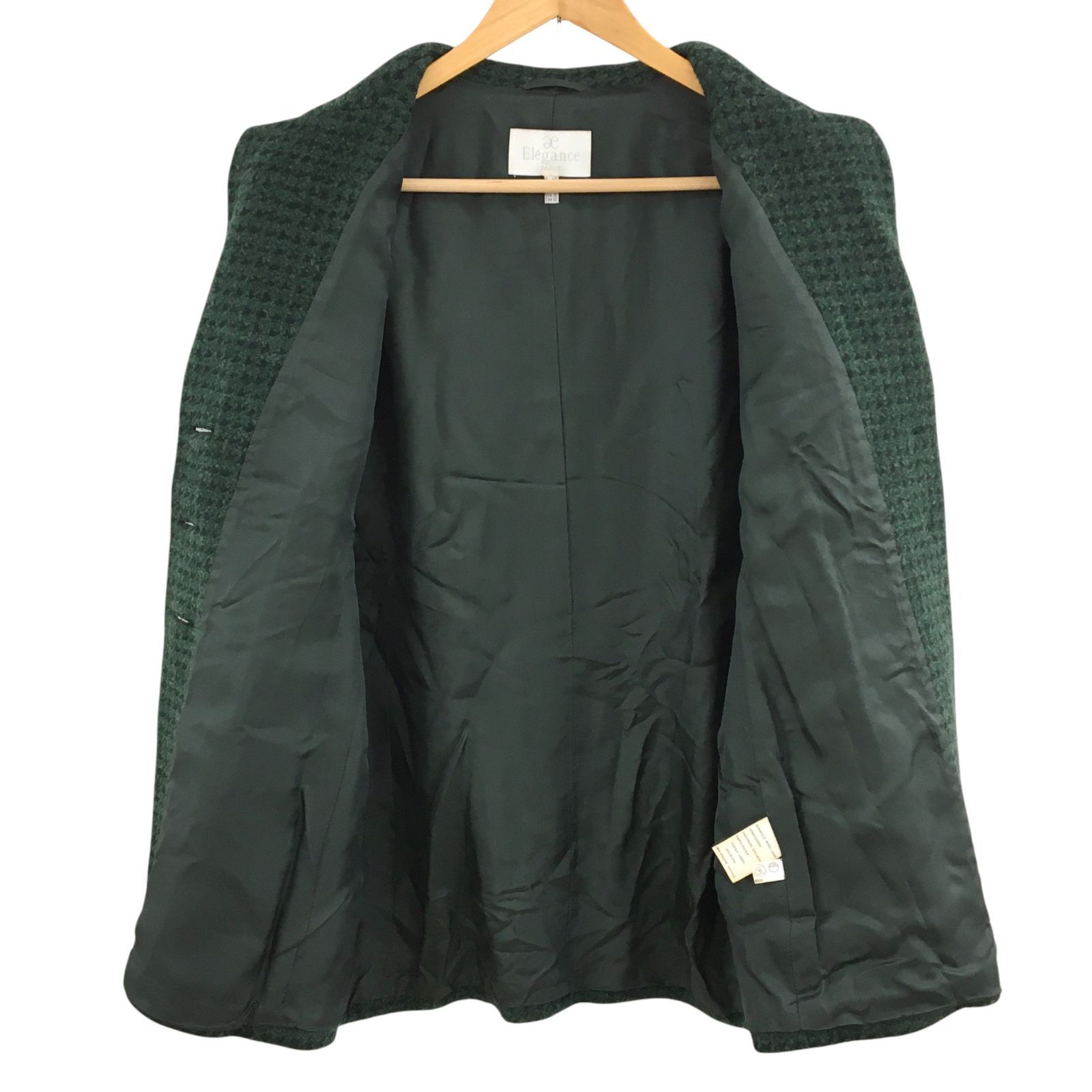 ZK23 Elegance ツイードテーラードジャケット コート ウール×カシミヤ