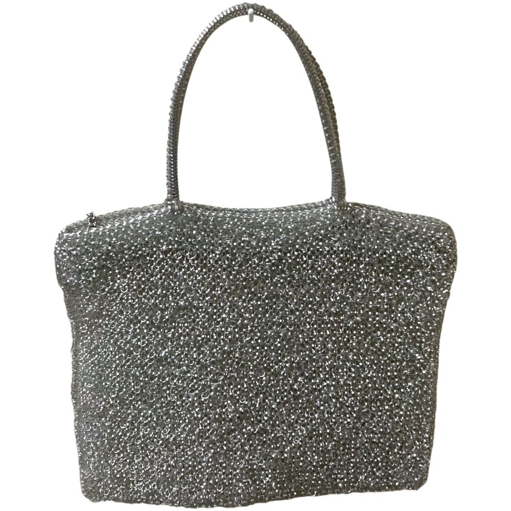 ANTEPRIMA アンテプリマ スタンダードZ スクエアワイヤートートバッグ シルバーカラー レディース 古着