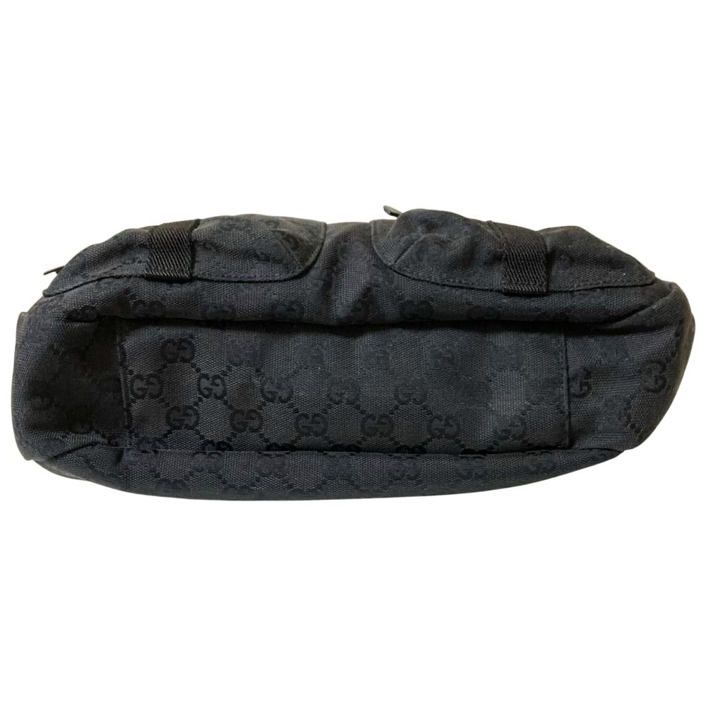 良品 GUCCI グッチ GGキャンバス ショルダーバッグ 90762 ブラック