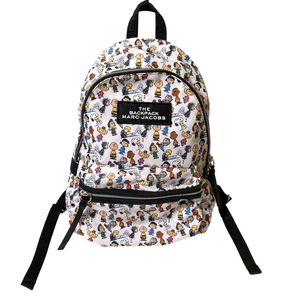MARC JACOBS マークジェイコブス ピーナッツコラボ バッグパック ホワイト マルチカラー レディース 古着