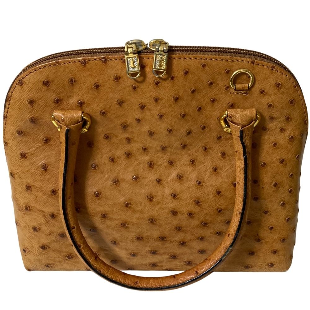 a.testoni アテストーニ オーストリッチレザー 2WAY ハンドバッグ  