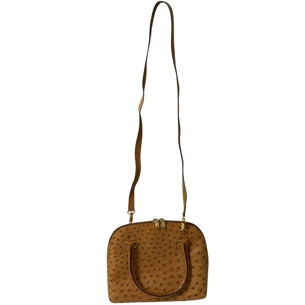 a.testoni アテストーニ オーストリッチレザー 2WAY ハンドバッグ  