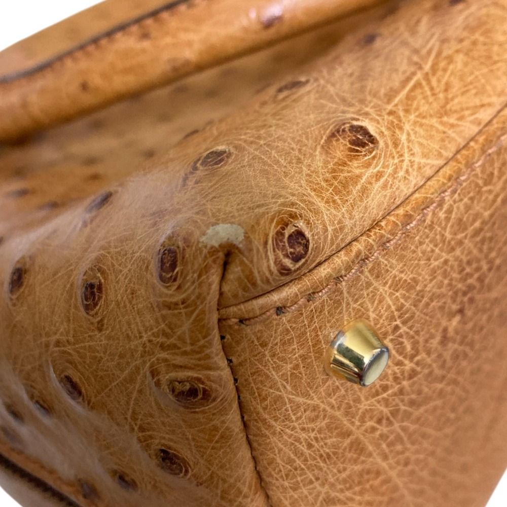 a.testoni アテストーニ オーストリッチレザー 2WAY ハンドバッグ  