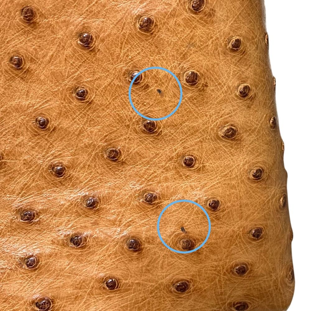 a.testoni アテストーニ オーストリッチレザー 2WAY ハンドバッグ  