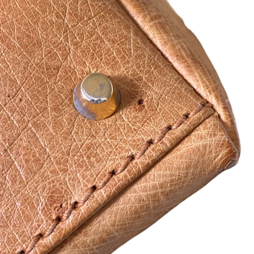 a.testoni アテストーニ オーストリッチレザー 2WAY ハンドバッグ  