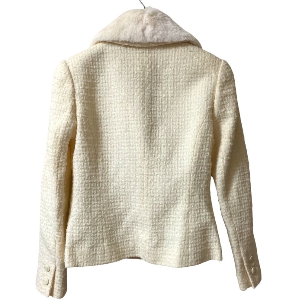 良品 Rene ルネ TISSUE レッキスファー付き ツイード ジャケット